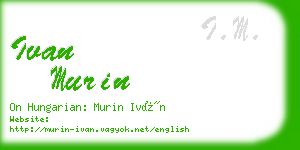 ivan murin business card